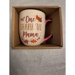 New One Thankful Mama Large Mug Cozy Leaves Fall NIB